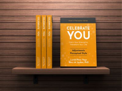 Cover of the Celebrate You Action Guide for the Adjustments Perceptual Style showing strength-based collaboration through thoughtful communication